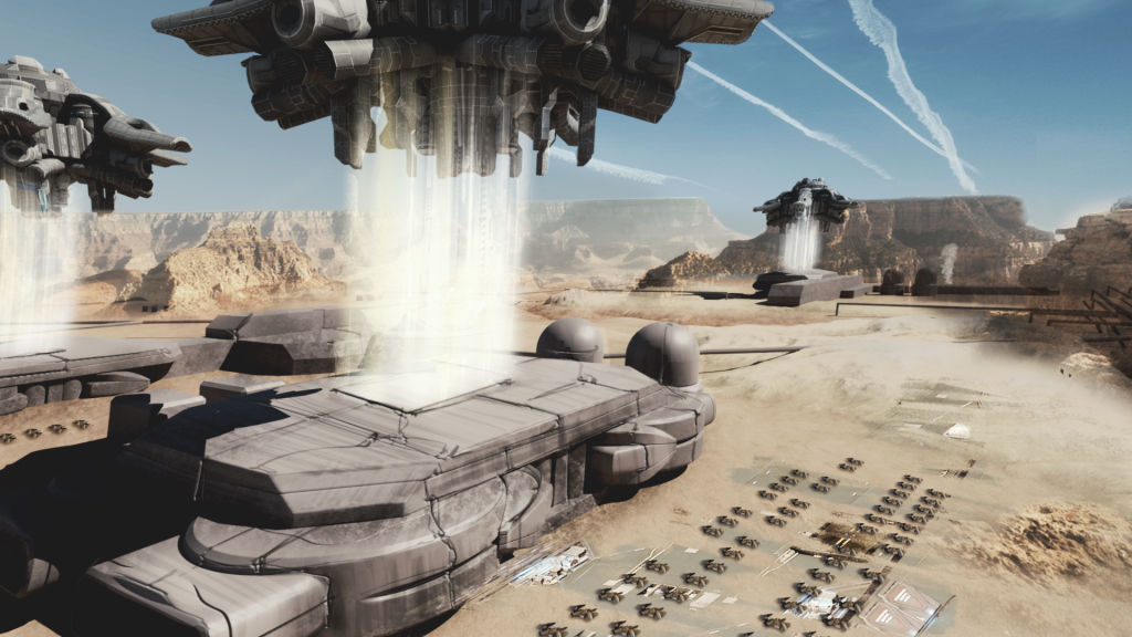 Concept art of enemy base – XPSVR